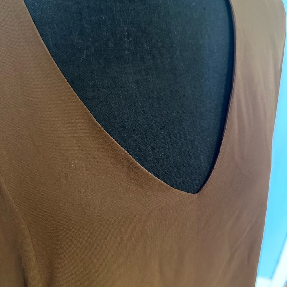 I.N.C. Brown Bow-Back Shift Dress Chic Elegant Size XL - Picture 9 of 9